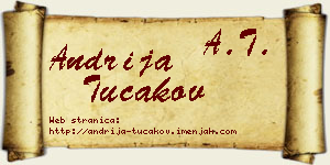 Andrija Tucakov vizit kartica